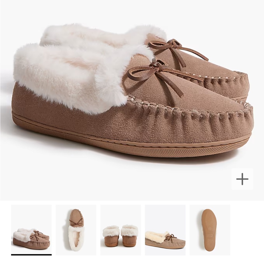 NEW, JCrew Sherpa-lined slippers
Size 8, so soft